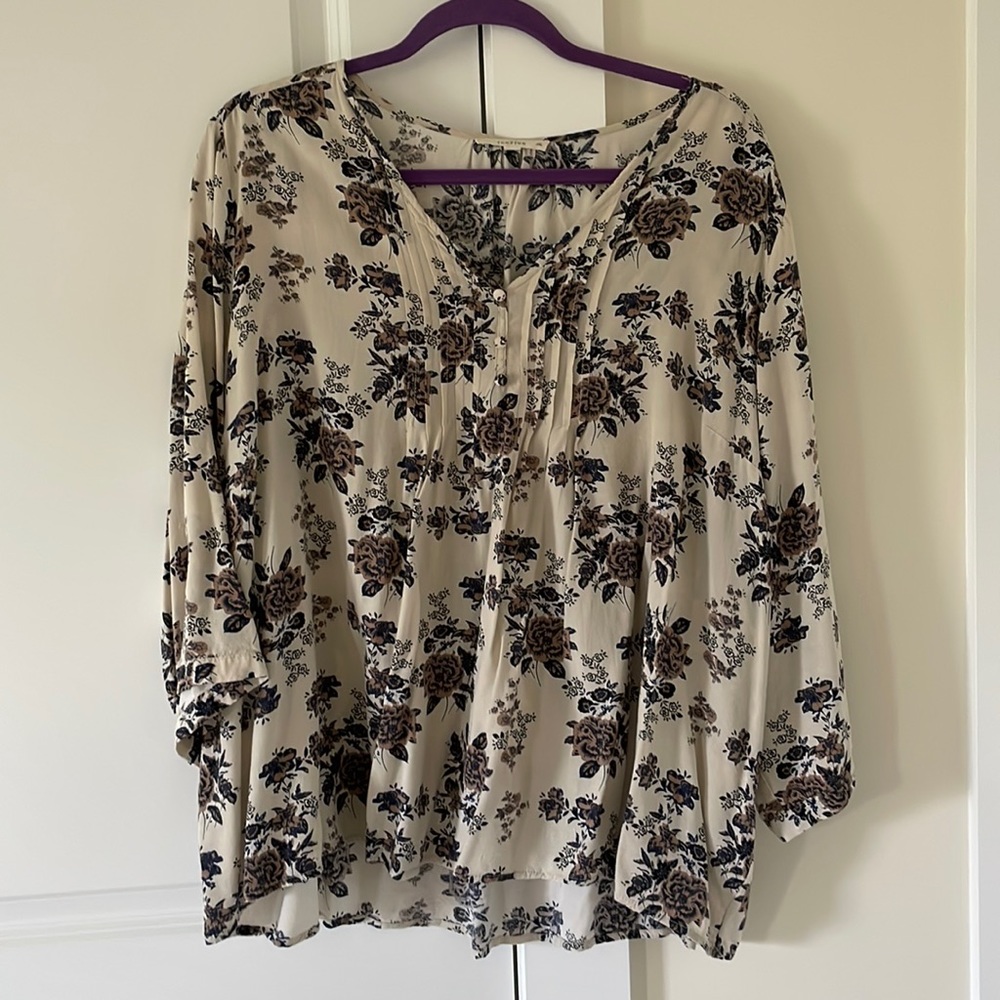 Pleated floral top